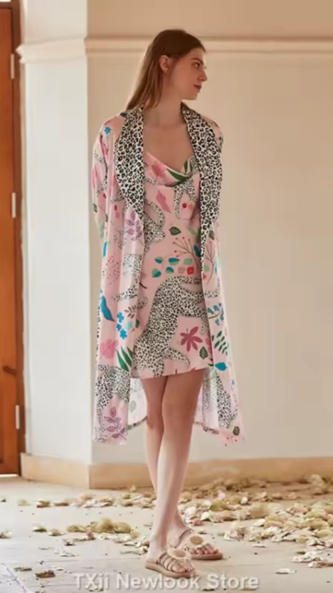 Midnight Safari Kimono - Pink