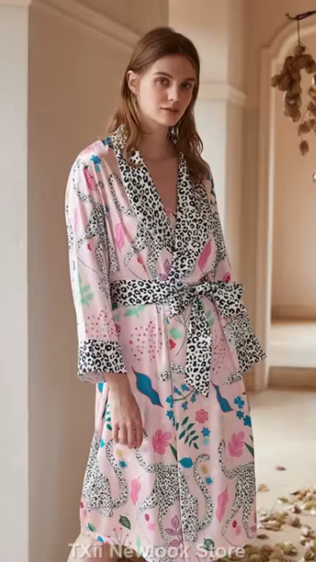 Midnight Safari Kimono - Pink