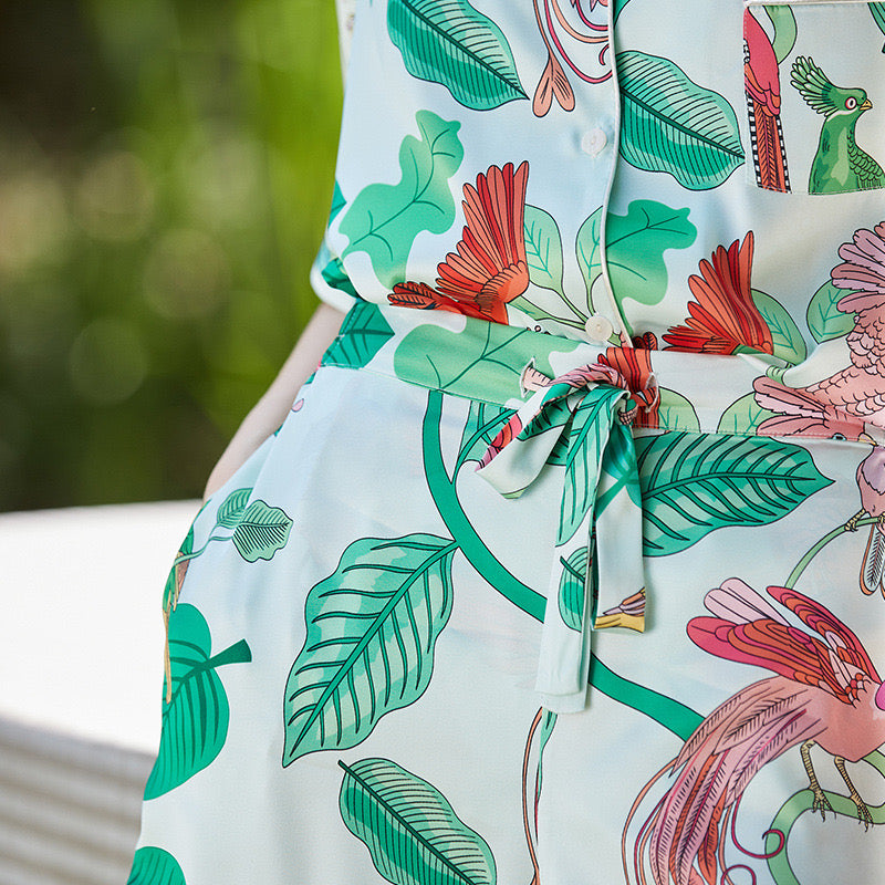 Tropical Birdsong - White Short
